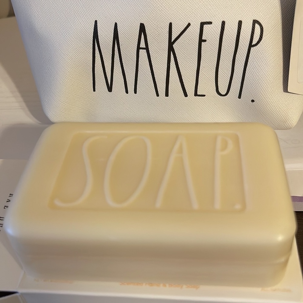 Rae Dunn Makeup Bag and Hunny Bunny Bar Soap NWT - Picture 6 of 6